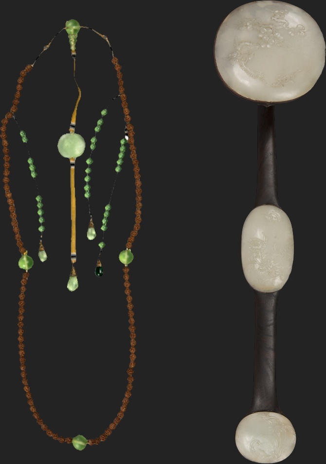 Court necklace & <em>ruyi</em> scepter
